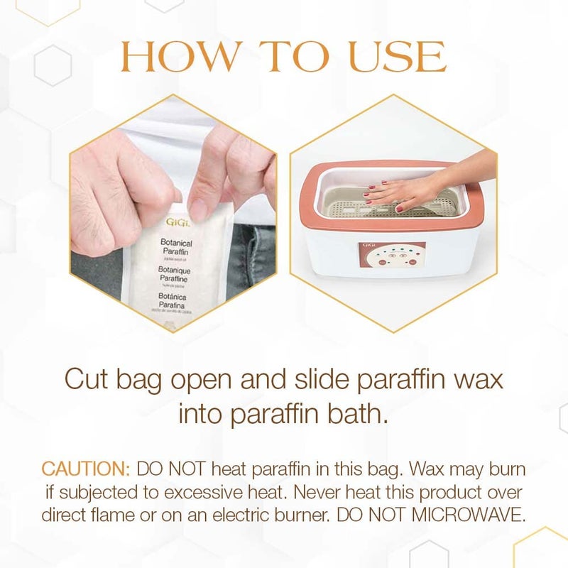 GiGi Botanical Paraffin Wax Refill with Jojoba Oil â€“ Block for Hands & Feet, Moisturizing Spa-Grade for Paraffin Bath & Therapy Machine, 16 oz - Image 5